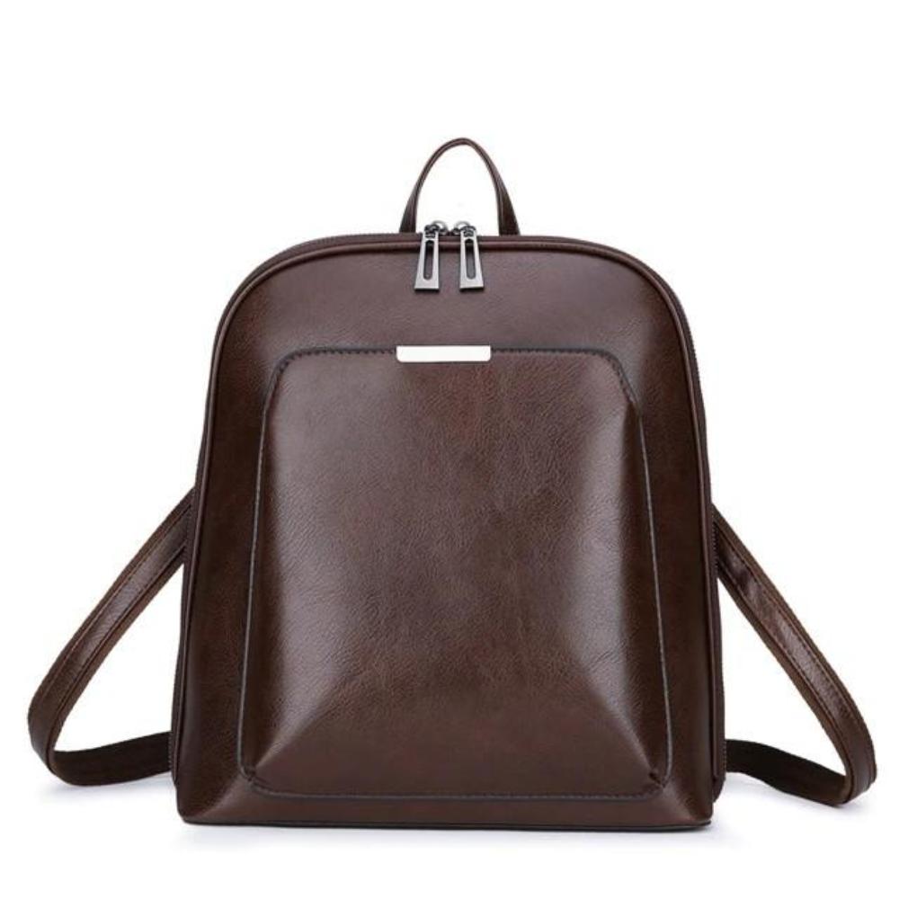 Saskia - Classic backpack with double zip opening