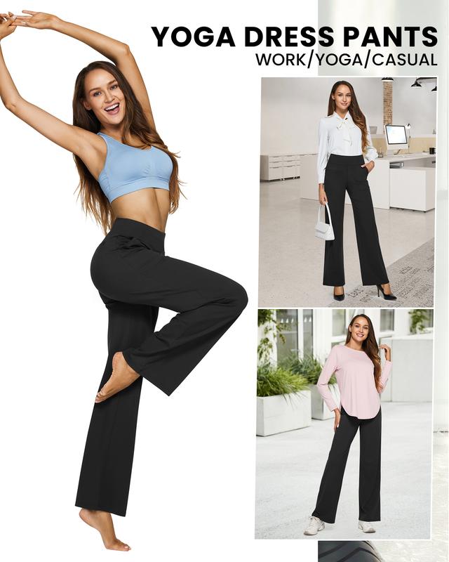 Loose High-Waist Business Casual Pants Yoga Pants Women Wide Leg Pants with Pockets Comfortable Athletic Sweatpants Outdoor fun