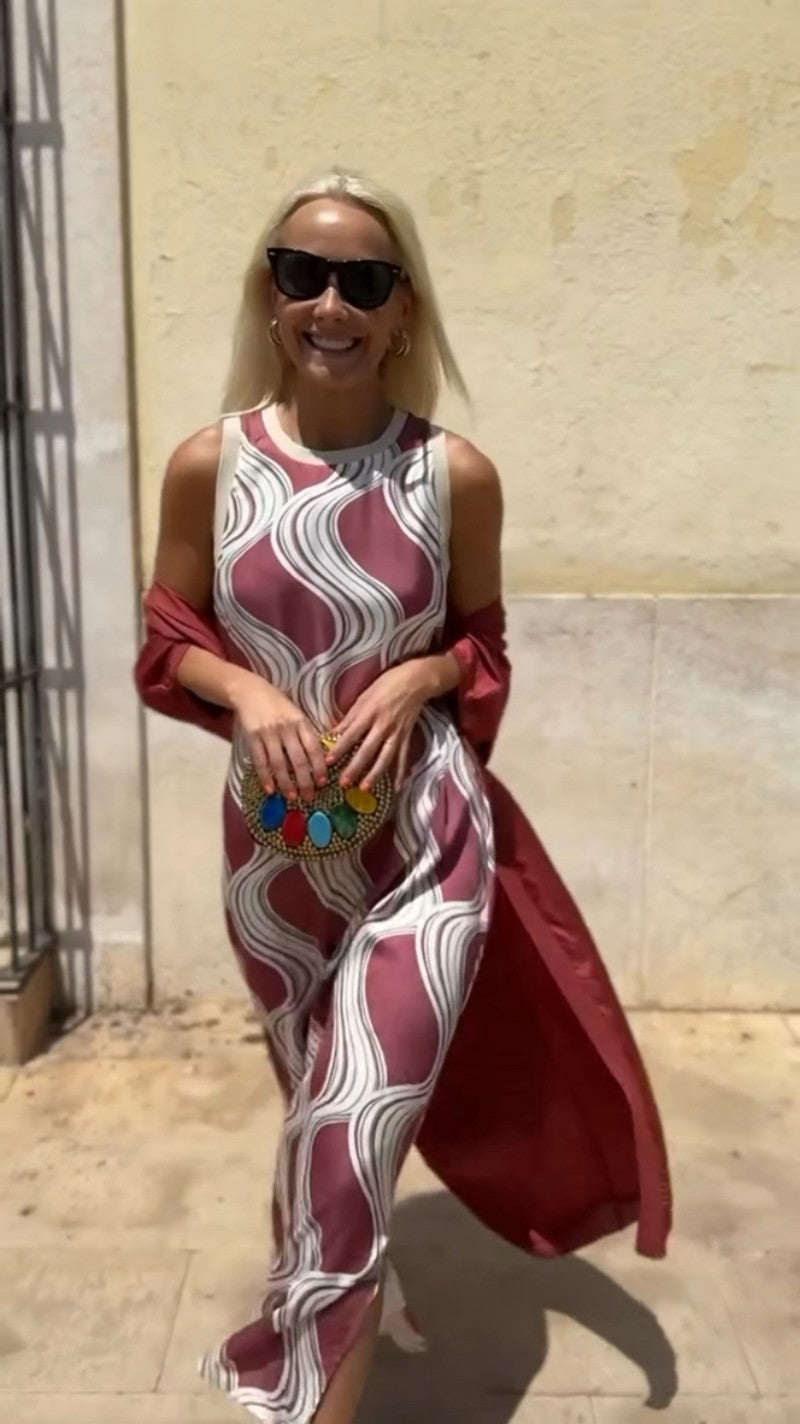 Isolda | Elegant long dress with matching shawl