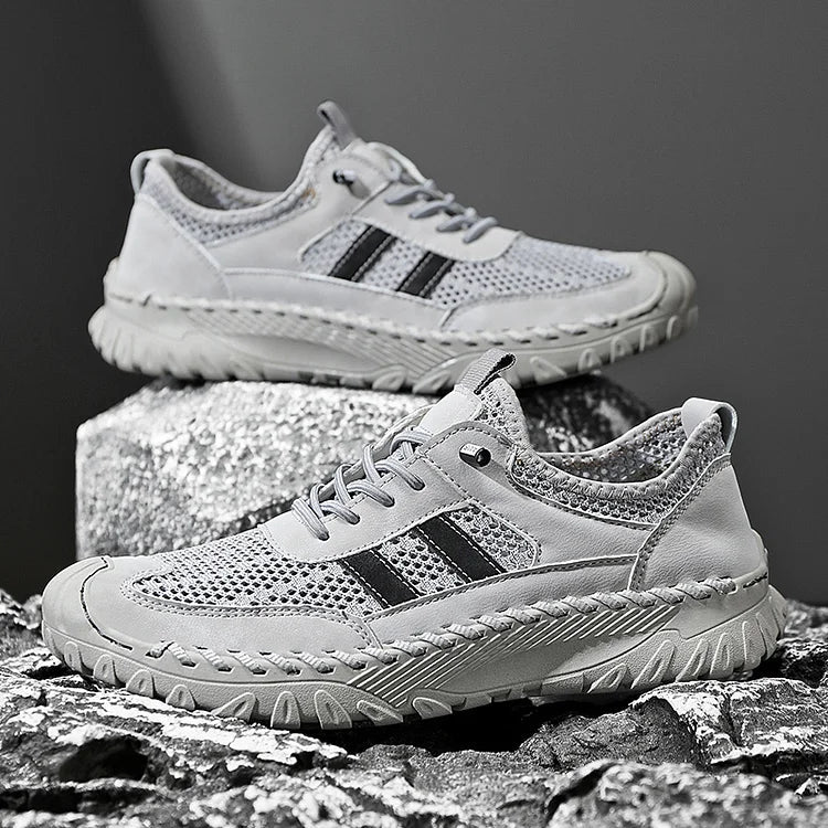 Men's Orthopaedic Leather Slip-On Hiking Shoes