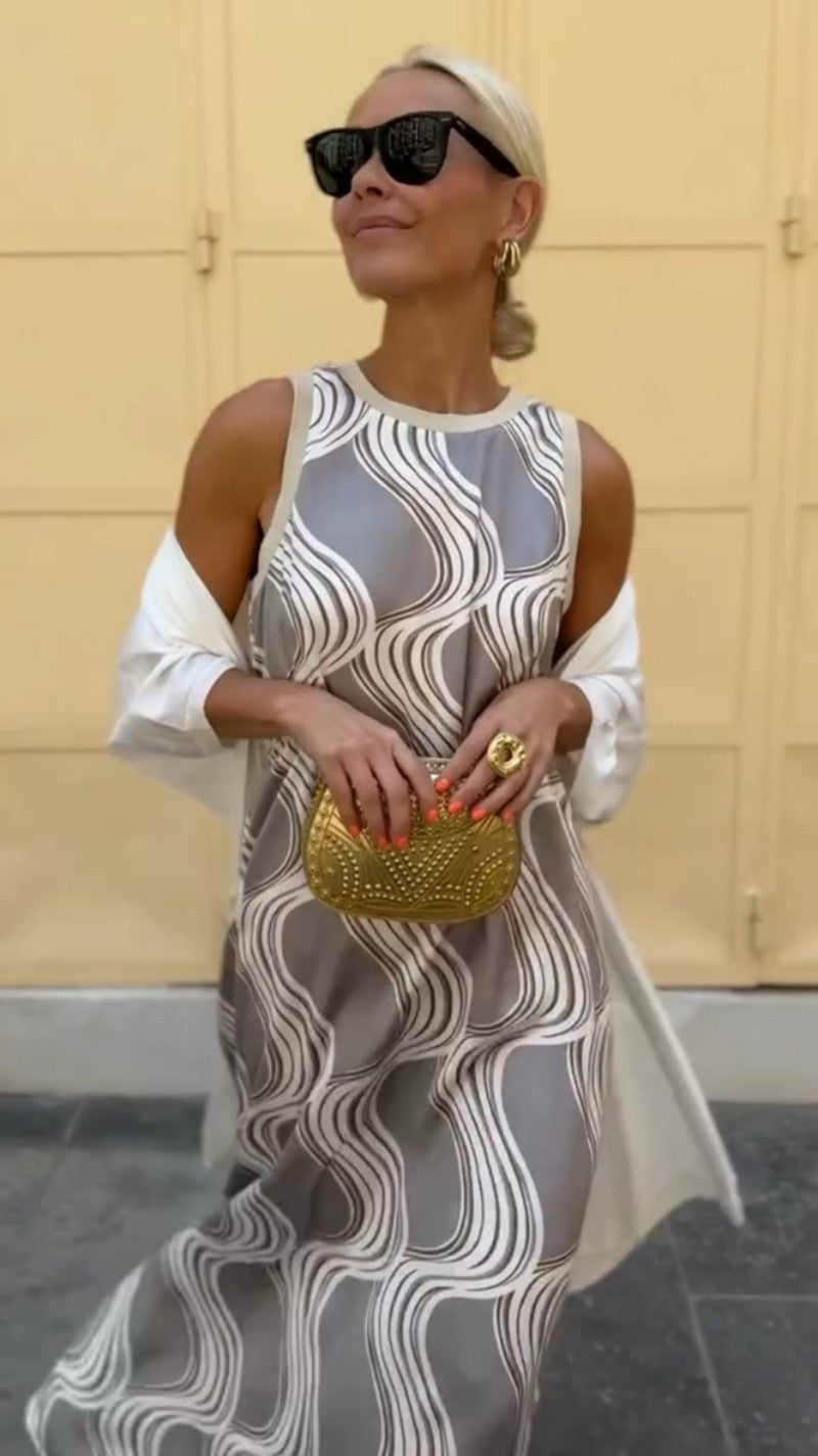 Altamira | Elegant Long Dress with Matching Shawl