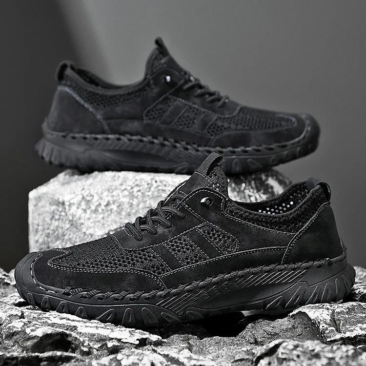 Men's Orthopaedic Leather Slip-On Hiking Shoes