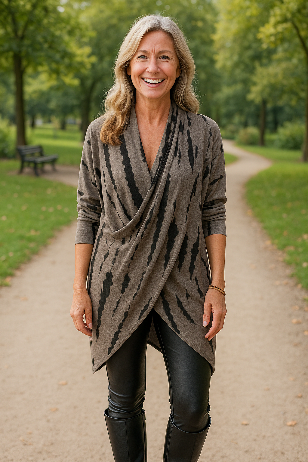 Anoria | Comfort Drape Dress – Tummy-Friendly & Arm Coverage