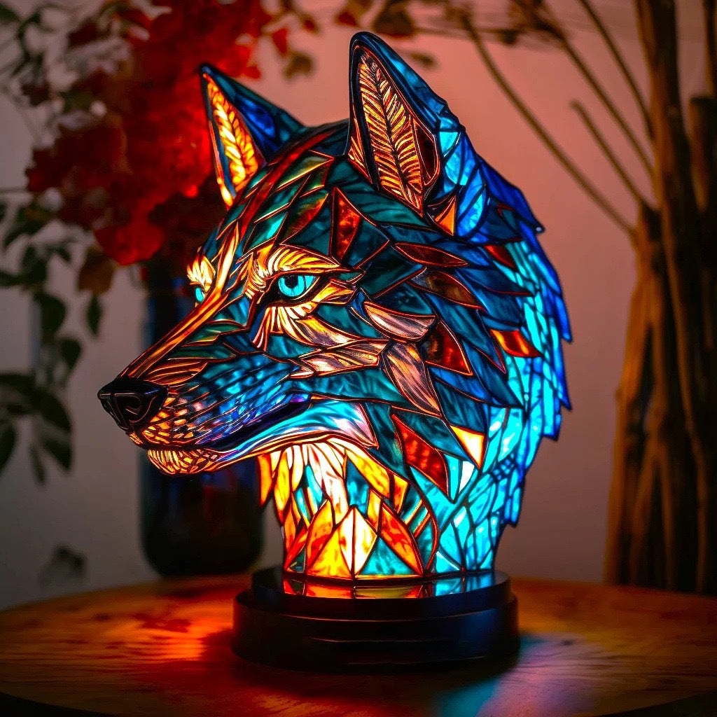 Fifou – Magic Wolf Lamp in Colored Glass