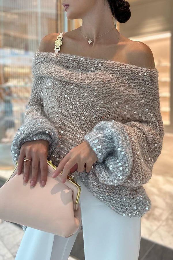 Glam Zipper Knit Cardigan