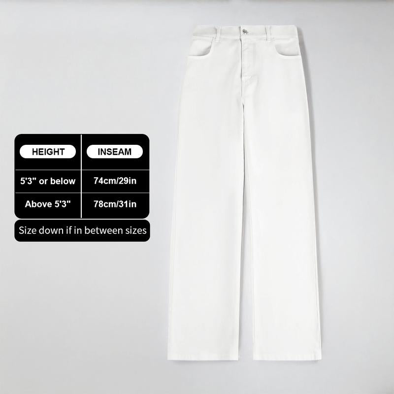 Women's Minimalist High Waist Denim Stretch Wide Leg Jeans, Trendy Multi-Pocket Denim Trousers for Women, Classic Women's Pants, Street Womenswear
