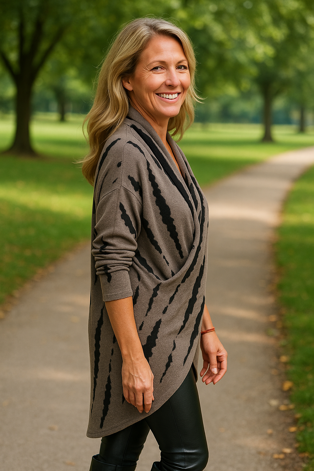 Anoria | Comfort Drape Dress – Tummy-Friendly & Arm Coverage