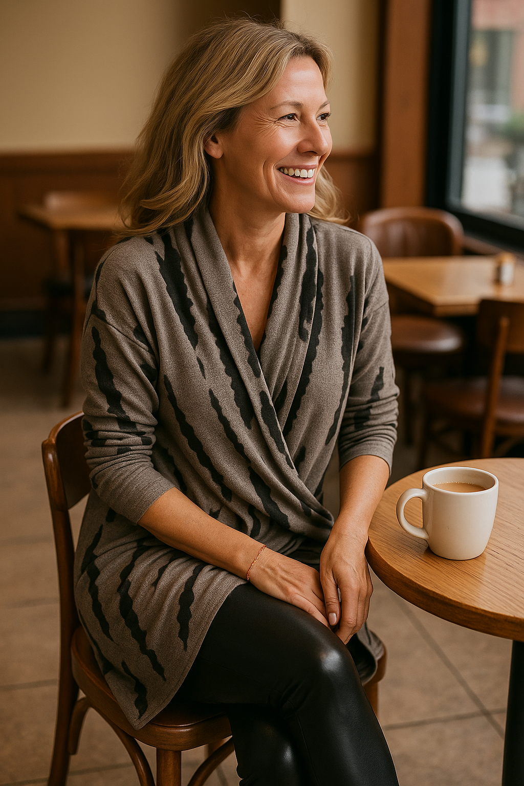 Anoria | Comfort Drape Dress – Tummy-Friendly & Arm Coverage