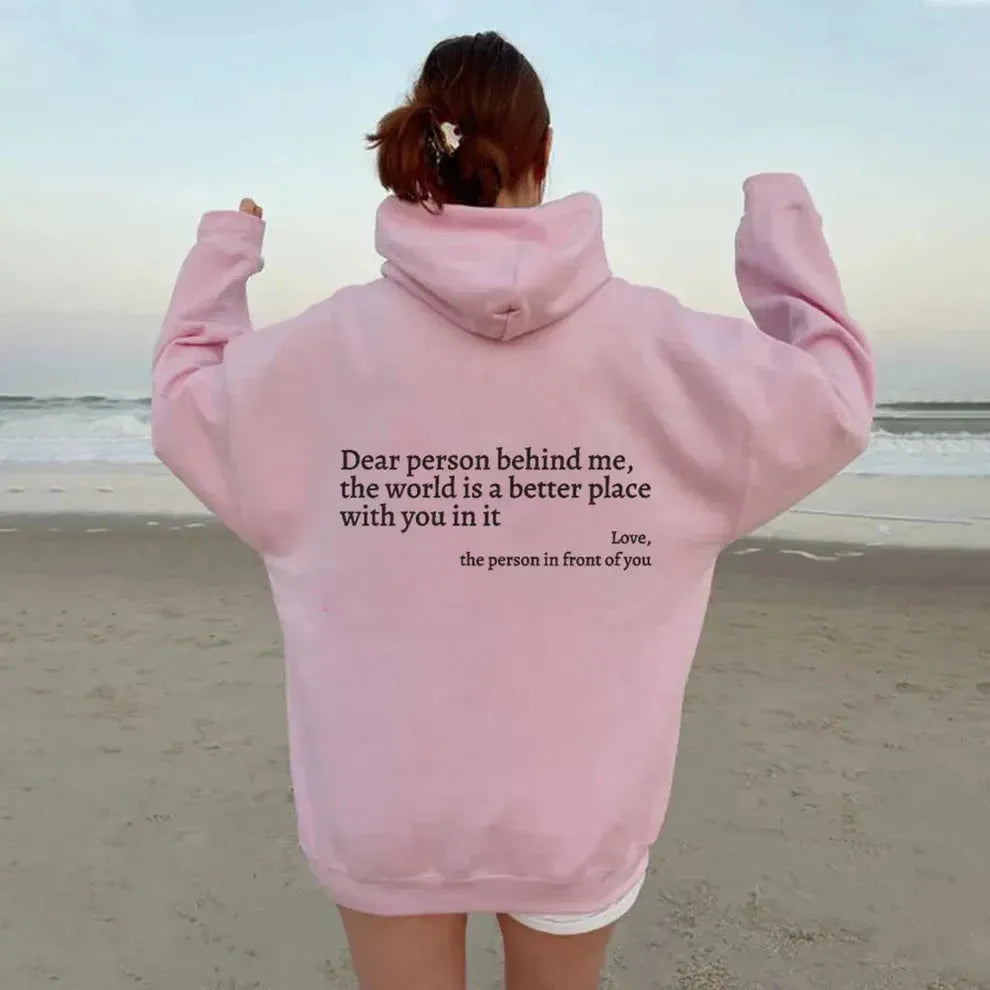 Oversized Graphic Hoodie with Embroidered