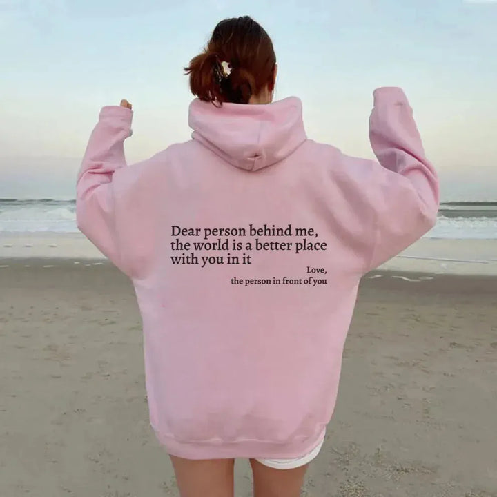 Oversized Graphic Hoodie with Embroidered