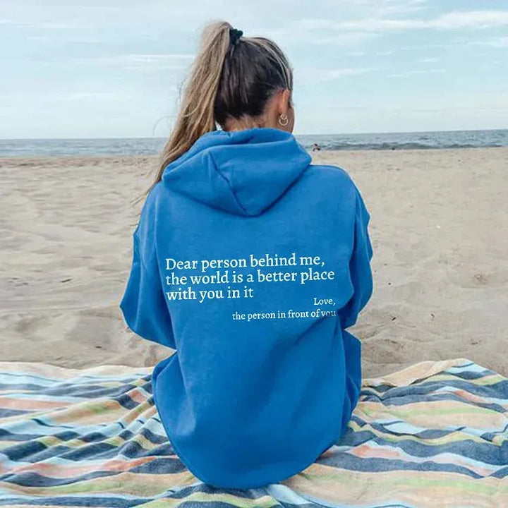 Oversized Graphic Hoodie with Embroidered