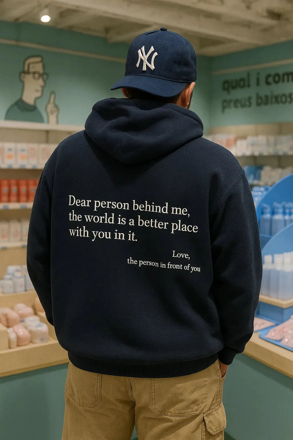 Oversized Graphic Hoodie with Embroidered