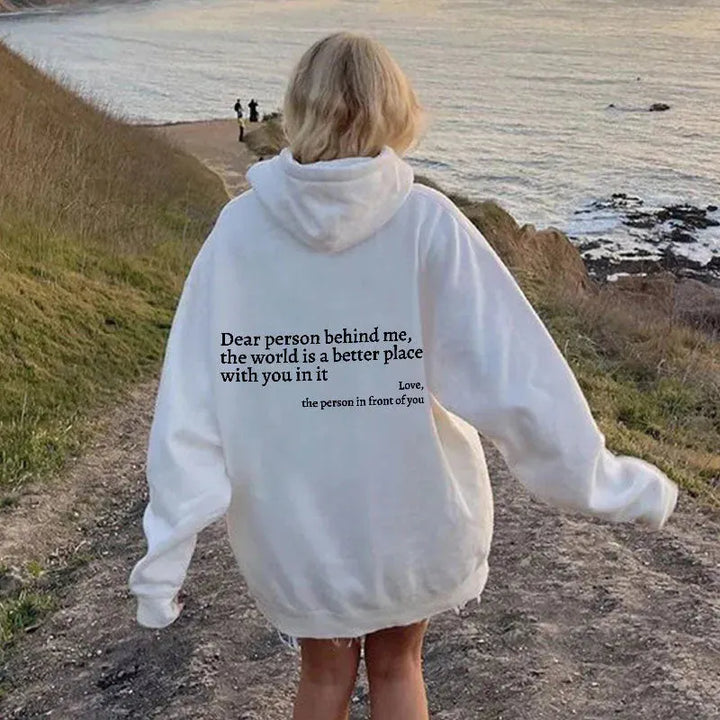 Oversized Graphic Hoodie with Embroidered