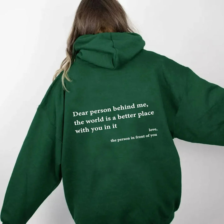 Oversized Graphic Hoodie with Embroidered