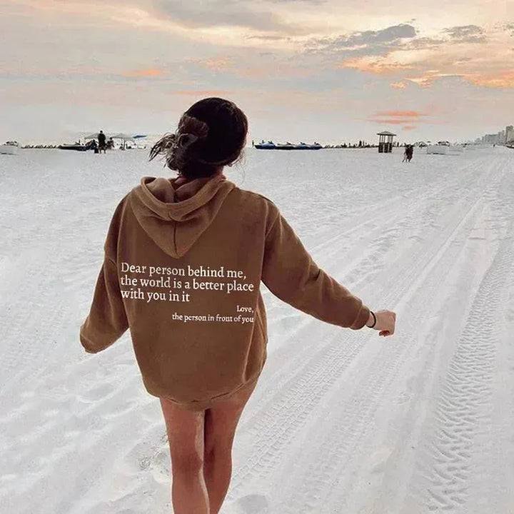 Oversized Graphic Hoodie with Embroidered