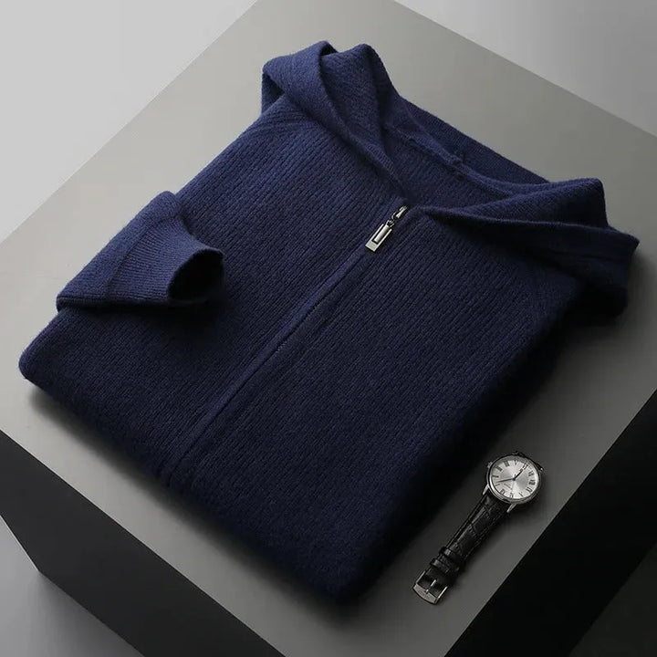 Oversized Zip-Up Hoodie with Ribbed Cuffs