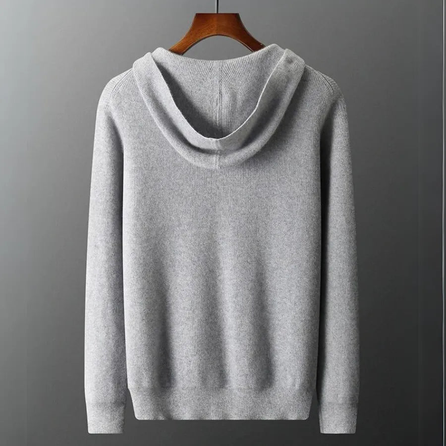 Oversized Zip-Up Hoodie with Ribbed Cuffs