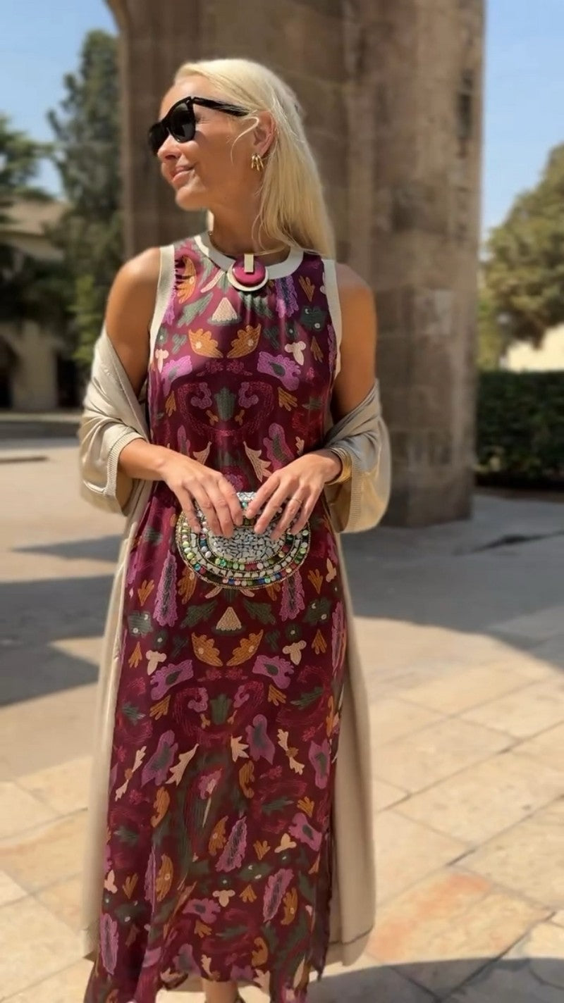 Galiana | Elegant Long Dress with Matching Shawl