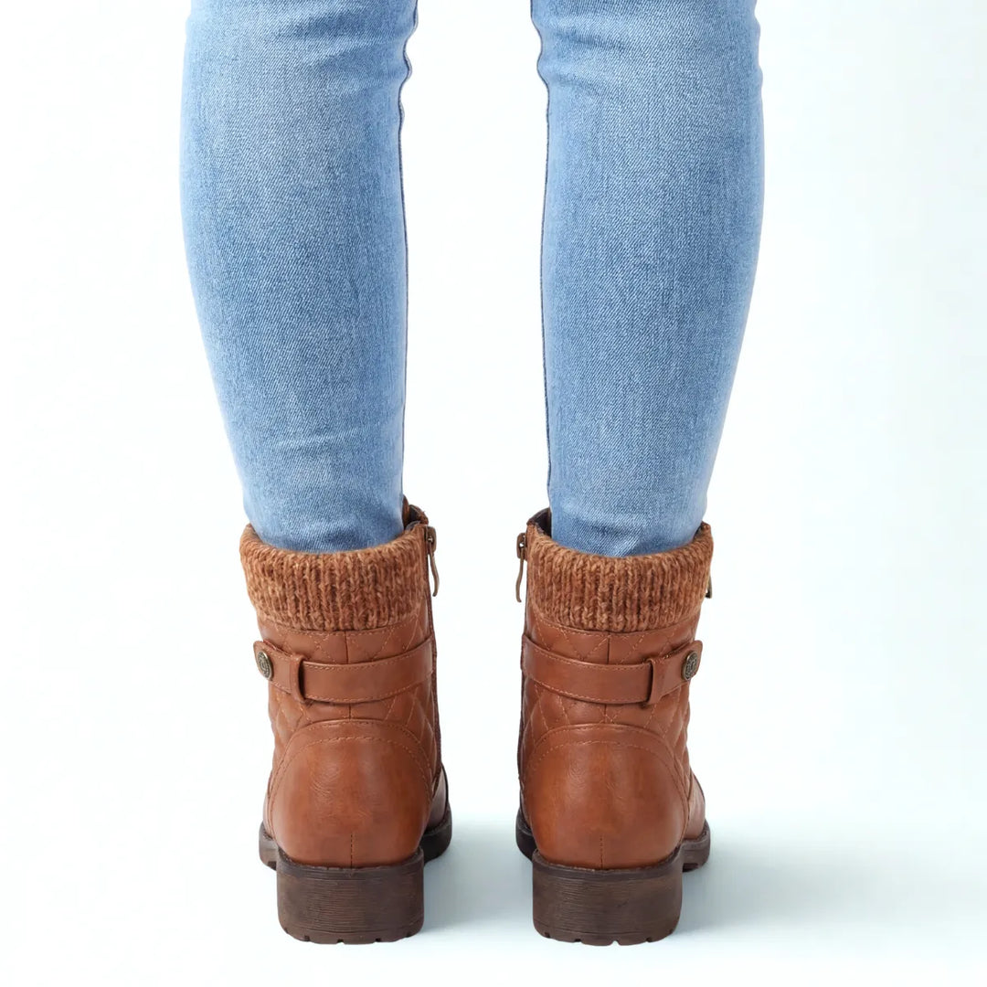 Women’s Ankle Comfortable Boots with Lace Up