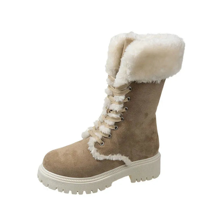 Women’s Casual Chunky Boots with Lace Up