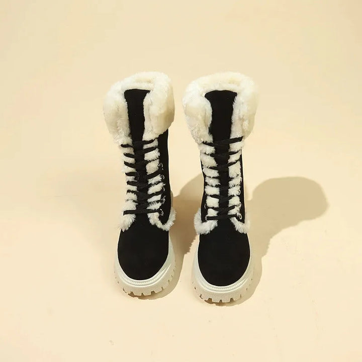Women’s Casual Chunky Boots with Lace Up