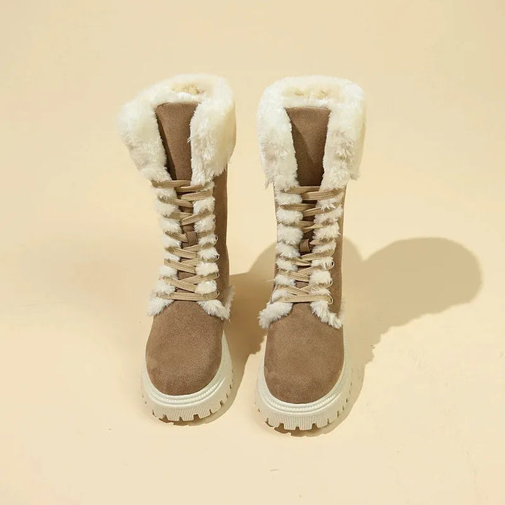 Women’s Casual Chunky Boots with Lace Up