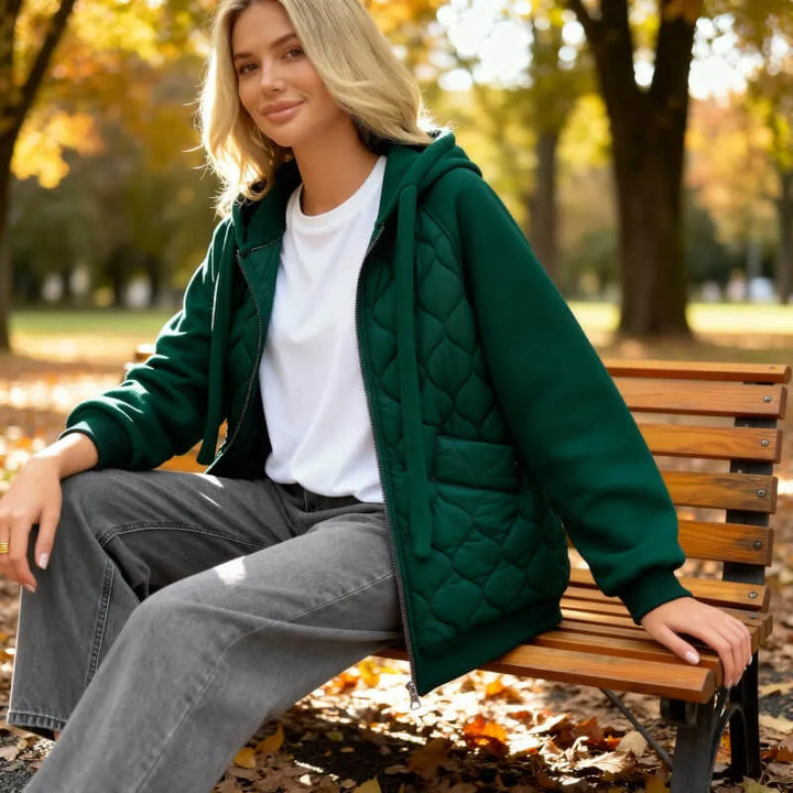 Women's Casual Oversized Hoodie Jacket with Insulated