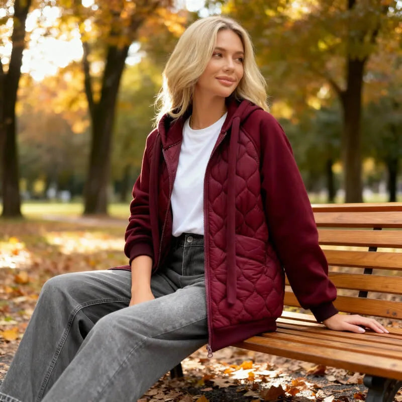 Women's Casual Oversized Hoodie Jacket with Insulated