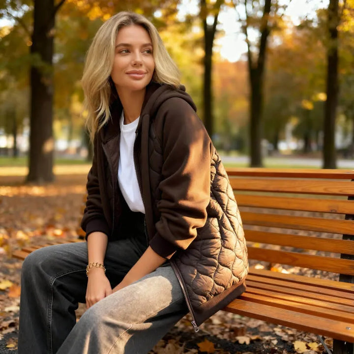 Women's Casual Oversized Hoodie Jacket with Insulated