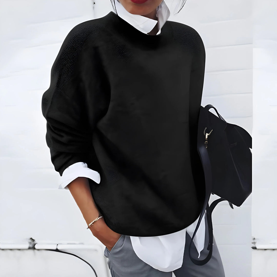 Women’s Casual Soft Sweater with Crew Neck