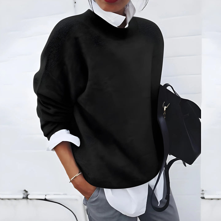 Women’s Casual Soft Sweater with Crew Neck