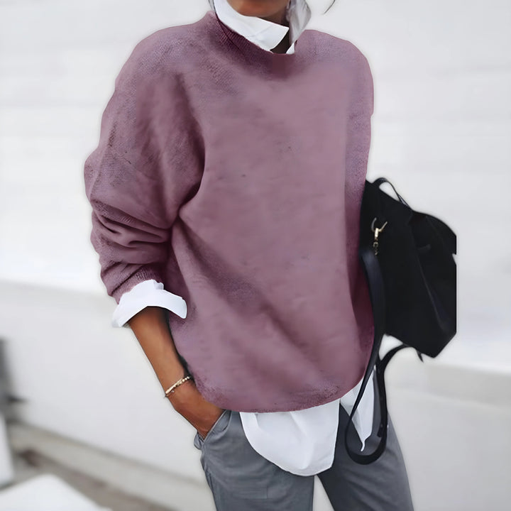 Women’s Casual Soft Sweater with Crew Neck