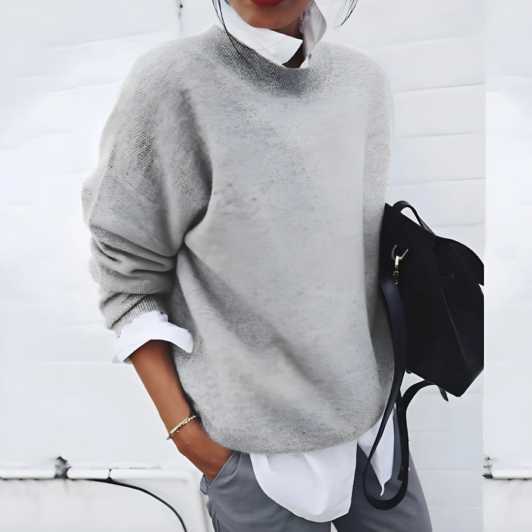 Women’s Casual Soft Sweater with Crew Neck