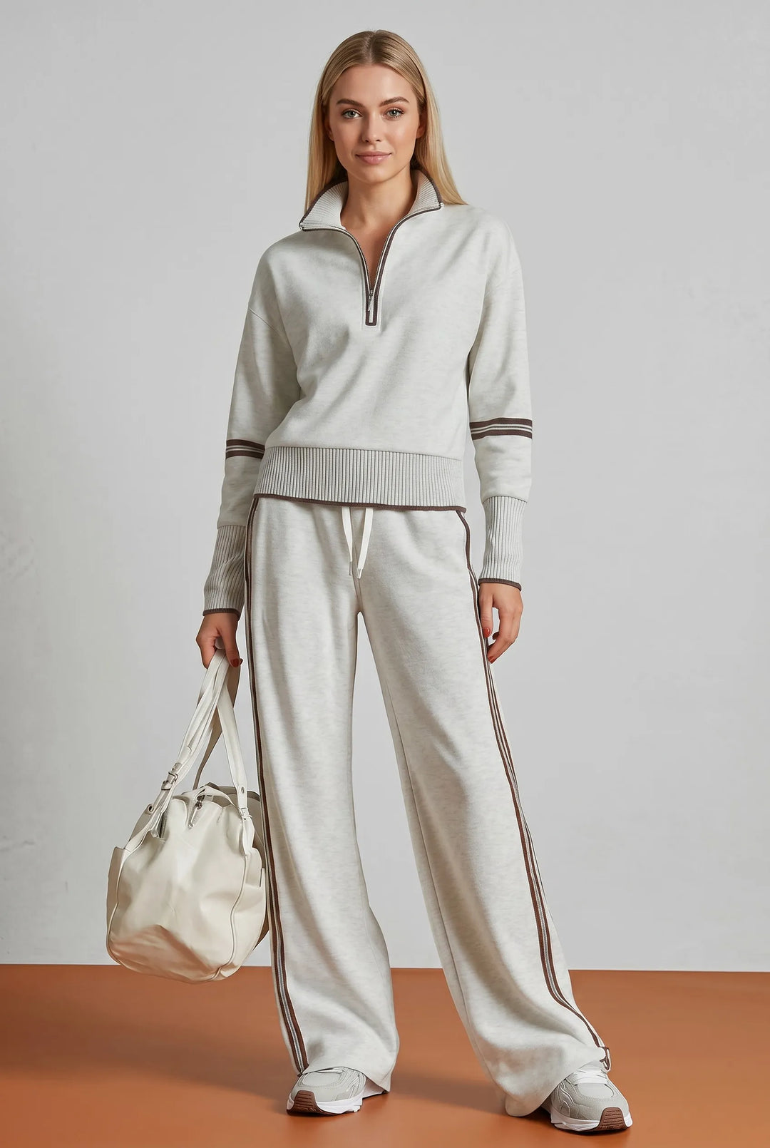 Women's Casual Tracksuit with Wide Leg and Loose Fit