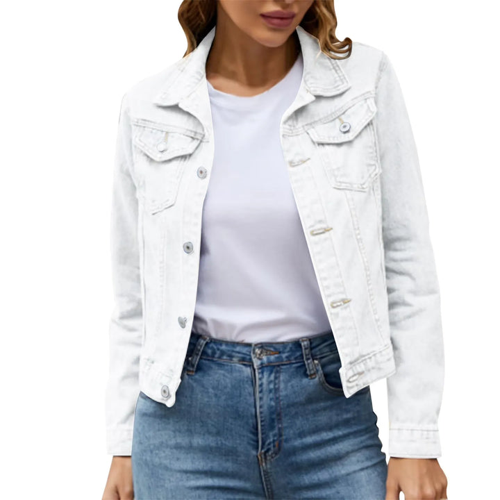 Women’s Casual Vintage Jacket with Button Closure