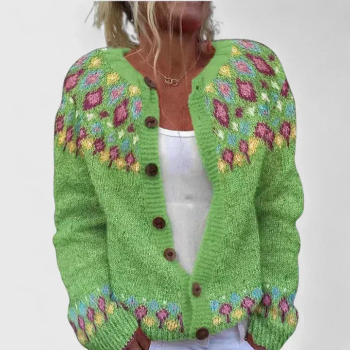 Women's Chunky Oversized Cardigans with Button Closure