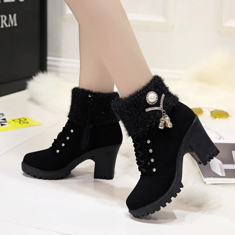 Women’s Combat Comfortable Boots with Lace Up