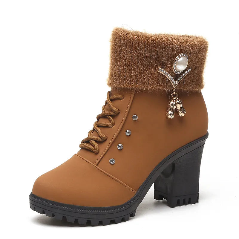 Women’s Combat Comfortable Boots with Lace Up