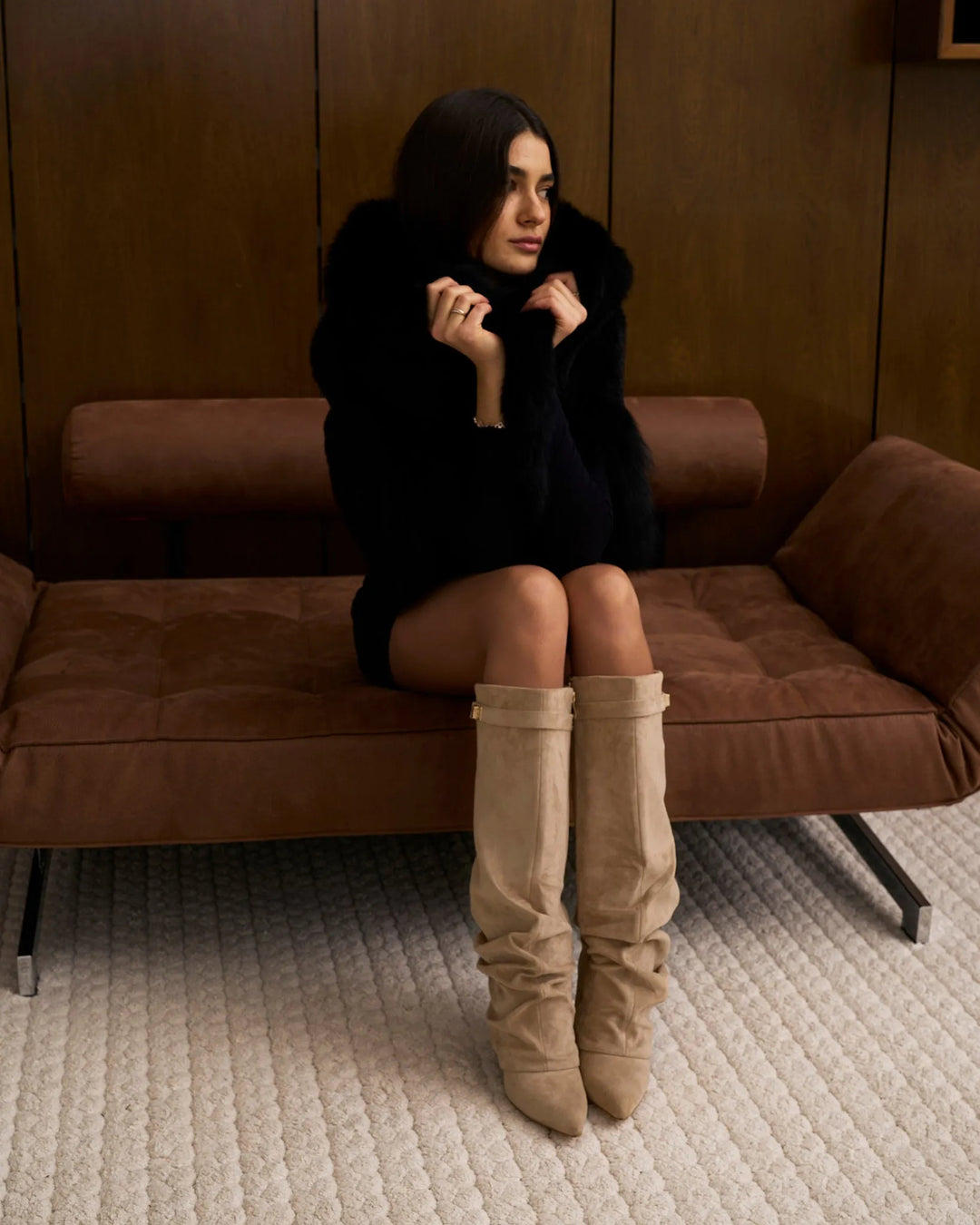 Women's Comfortable Knee High Boots with Low Heel