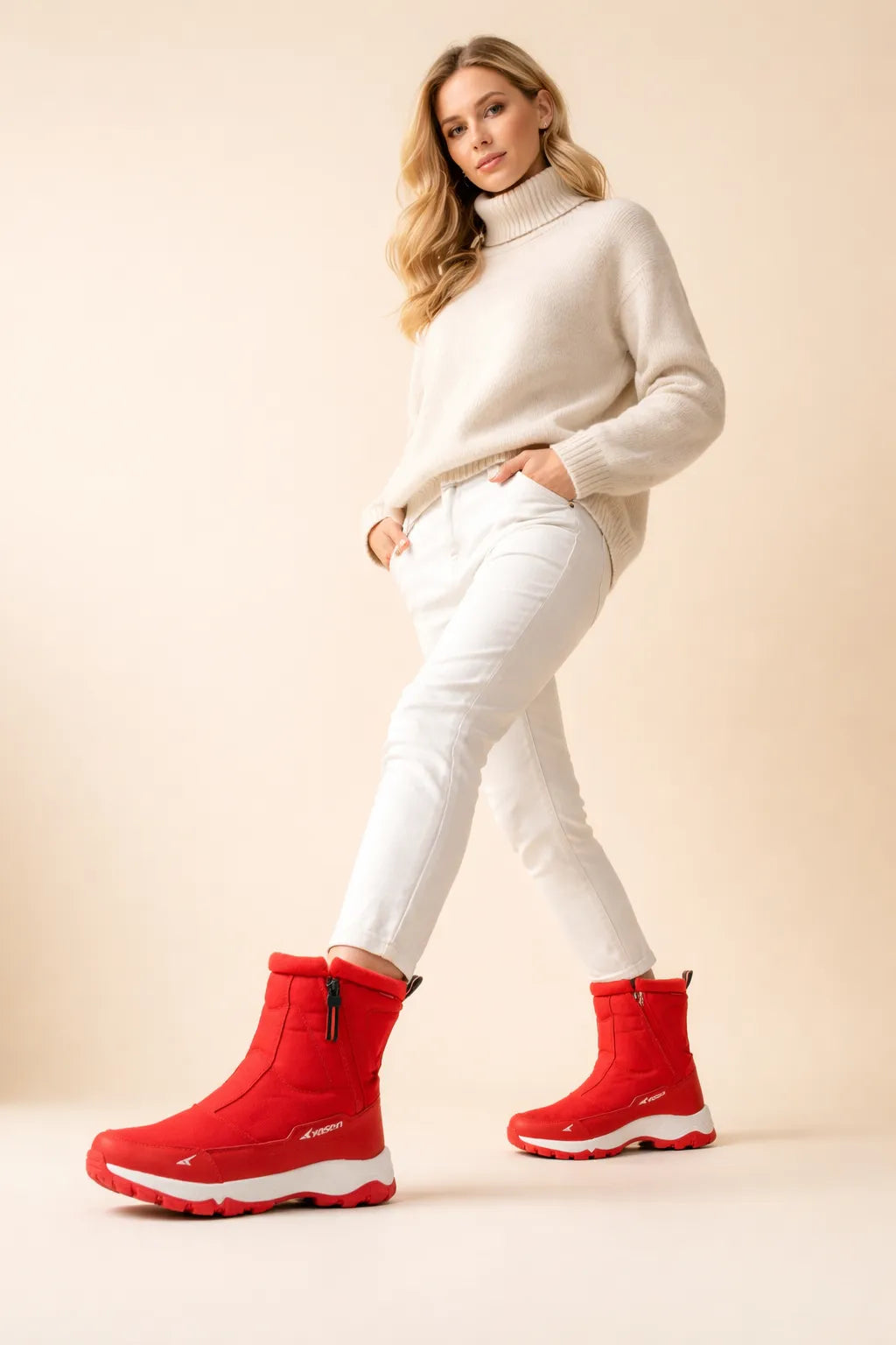 Women's Comfortable Snow Boots with Side Zip