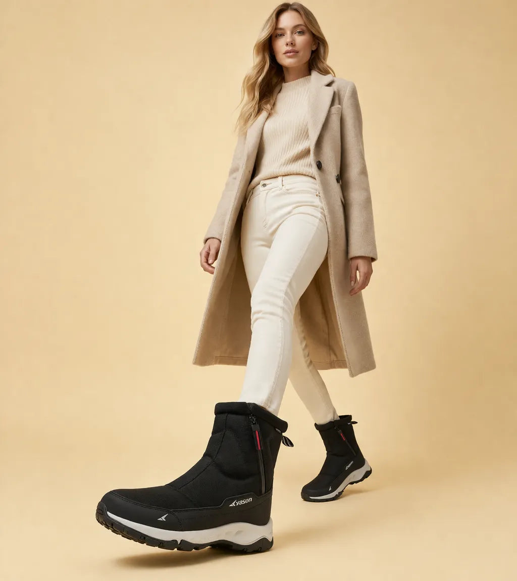 Women's Comfortable Snow Boots with Side Zip