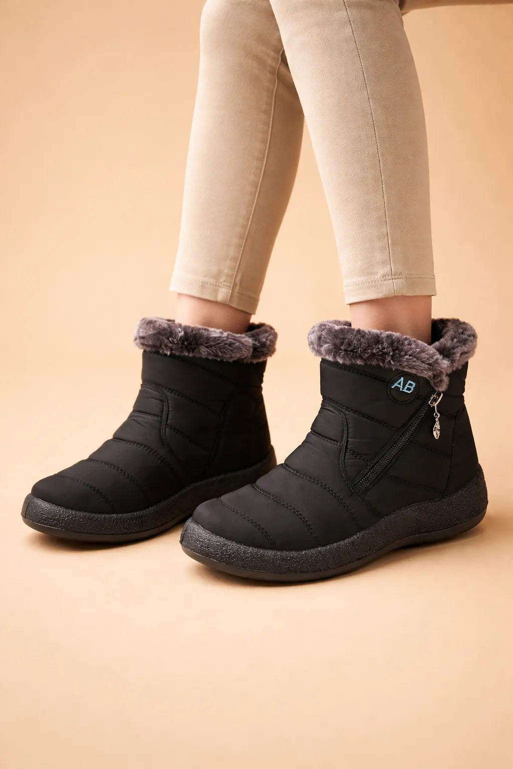 Women's Comfortable Warm Lined Boots with Non Slip