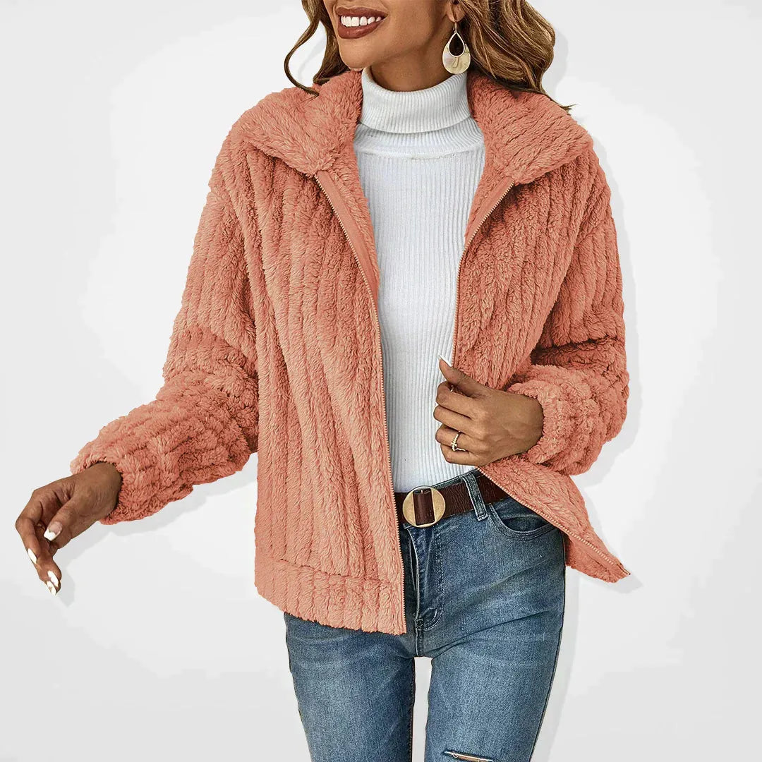 Women’s Cozy Zip-Up Jacket with Plush Comfort