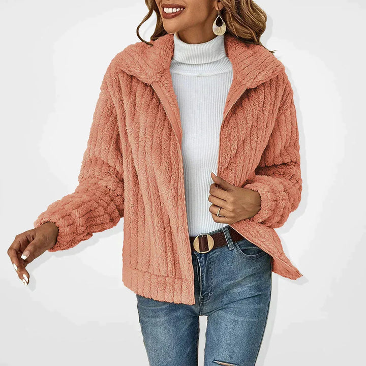 Women’s Cozy Zip-Up Jacket with Plush Comfort