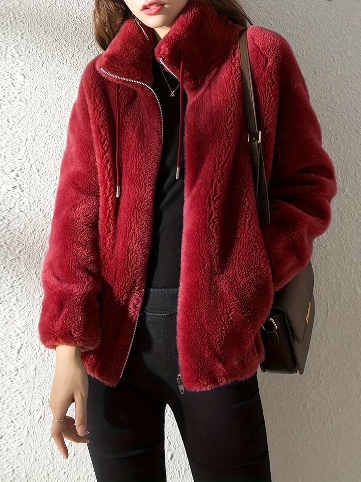 Women’s Cozy Zip-Up Jacket with Soft Plush Comfort