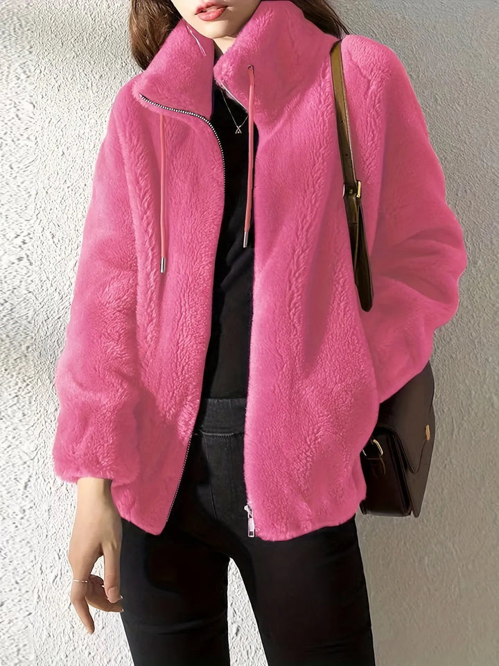 Women’s Cozy Zip-Up Jacket with Soft Plush Comfort