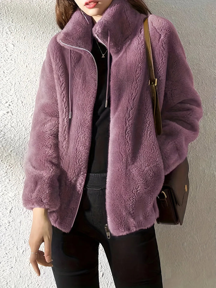 Women’s Cozy Zip-Up Jacket with Soft Plush Comfort