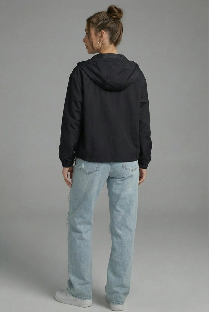 Women’s Cropped Lightweight Jacket with Hood