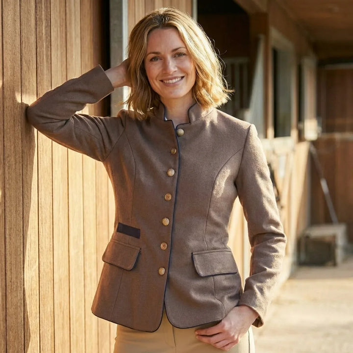 Women’s Fitted Classic Blazer Jacket with Button Front