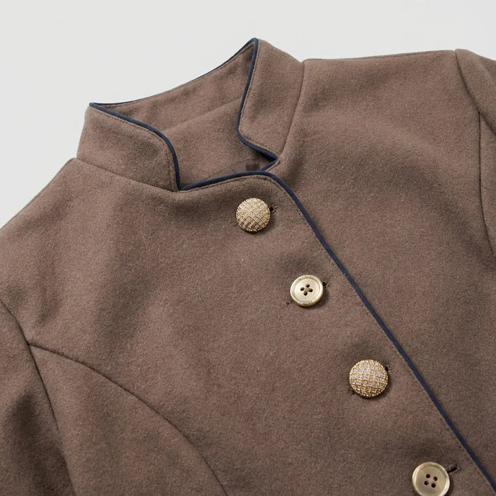 Women’s Fitted Classic Blazer Jacket with Button Front